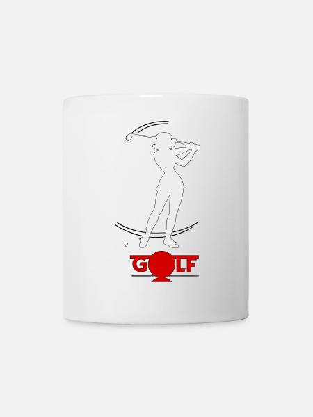 Golfeuse rétro - Mug blanc - blanc