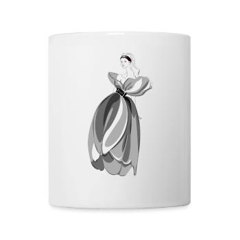 Elegante Frau - Tasse - Weiß - Vorne