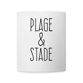 Plage et stade - Mug blanc - blanc - Devant