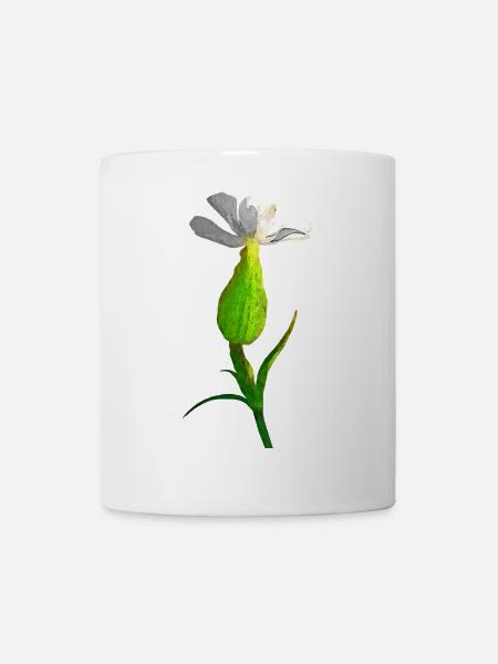 gartenblume, blütendesigns - Tasse - Weiß