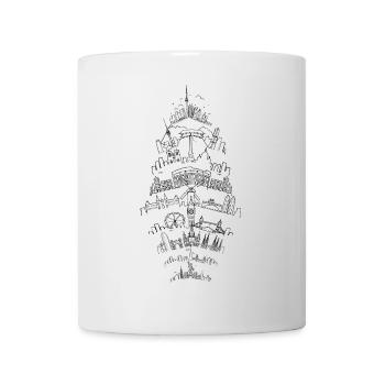 Voyage au tour du monde. - Mug blanc - blanc - Devant