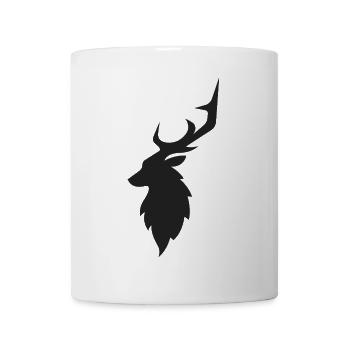 schwarzer Hirsch - Tasse - Weiß - Vorne