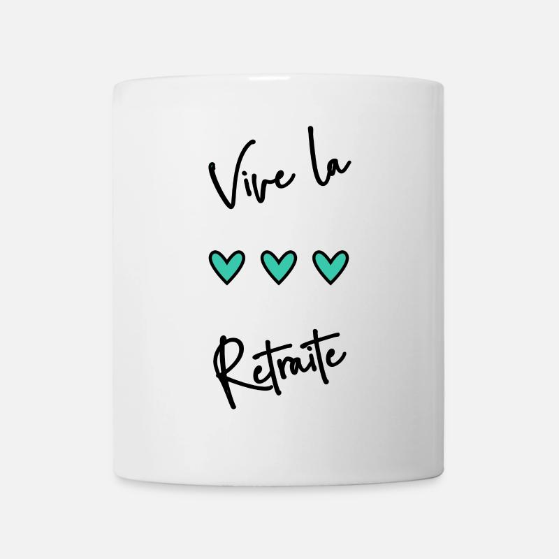 RETRAITE. BONNE RETRAITE. JOYEUSE RETRAITE. COEUR - Mug blanc - blanc
