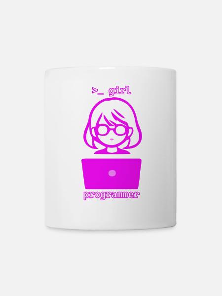 Femme avec programmeuse d’informatique - Mug blanc - blanc