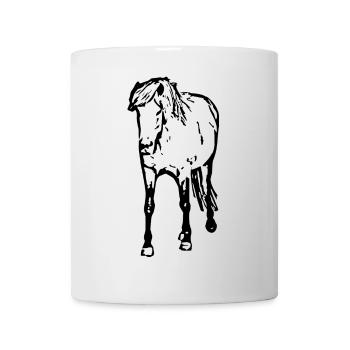 Horses T-shirt Gift Rider - Mug - white - Front