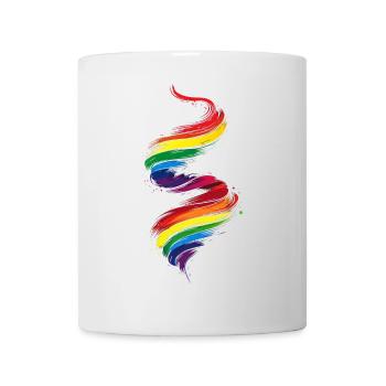 Abstrait Rainbow Pride Tornado Design - Vibrant - Mug blanc - blanc - Devant