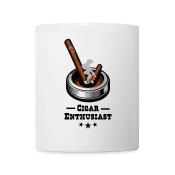 Passionné de cigares - Mug blanc - blanc - Devant