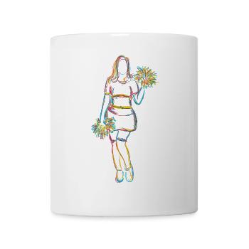 Croquis de pom-pom girl - Mug blanc - blanc - Devant