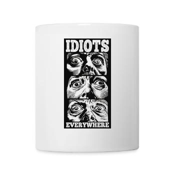 Des idiots partout - Mug blanc - blanc - Devant