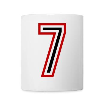 Maillot 7 Nombre d’années - Mug blanc - blanc - Devant