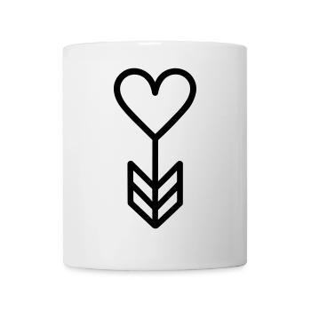 Heart Arrow - Mug - white - Front