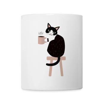 Coffee Break Cat - Mug - white - Front