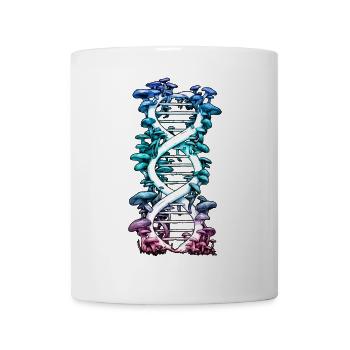 ADN Helix avec des champignons Nature Art Coloré - Mug blanc - blanc - Devant