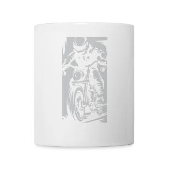 Motorrad Racing Caferacer Streetfighter Biker Icon - Tasse - Weiß - Vorne
