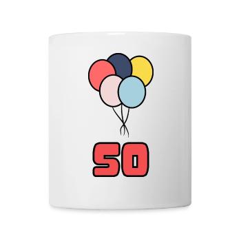50. 50 YEARS. 50th ANNIVERSARY. 50 YEARS ANNIVERSARY. - Mug - white - Front