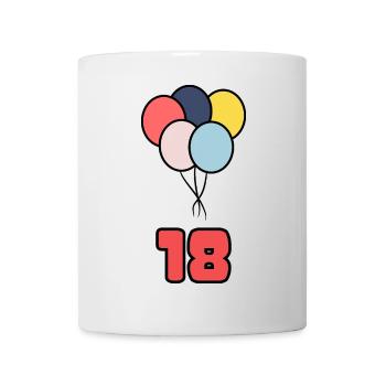 18. 18 YEARS OLD. 18th ANNIVERSARY. 18 BIRTHDAY. - Mug - white - Front