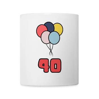 40. 40 JAHRE. 40. JAHRESTAG. 40-JÄHRIGES JUBILÄUM. - Tasse - Weiß - Vorne