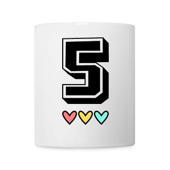5. 5 YEARS. 5th ANNIVERSARY. 5 YEAR ANNIVERSARY - Mug - white - Front