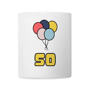 50. 50 JAHRE. 50-JÄHRIGES JUBILÄUM. 50-JÄHRIGES JUBILÄUM. - Tasse - Weiß - Vorne