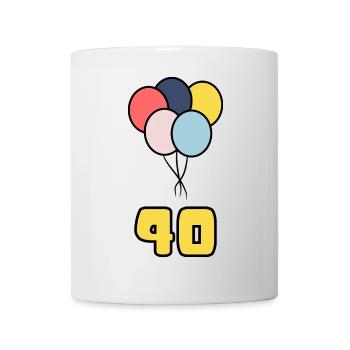 40. 40 YEARS. 40th ANNIVERSARY. 40 YEARS ANNIVERSARY. - Mug - white - Front