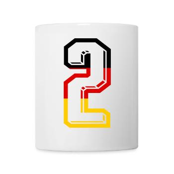 Nummer 2 Deutschland Trikot Zahl 2 Jahre - Tasse - Weiß - Vorne