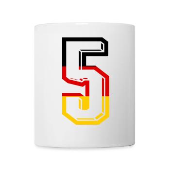 Nummer 5 Deutschland Trikot Zahl 5 Jahre - Tasse - Weiß - Vorne