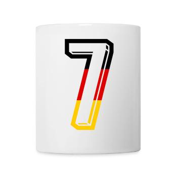 Nummer 7 Deutschland Trikot Zahl 7 Jahre - Tasse - Weiß - Vorne