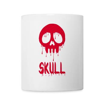 Roter Graffiti Totenkopf Manga - Tasse - Weiß - Vorne