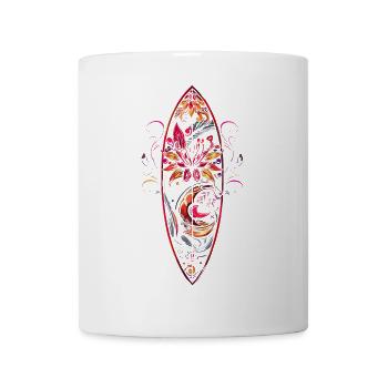 Caricature de planche de surf - Mug blanc - blanc - Devant