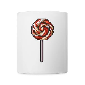 Icône de pixel de sucette - Mug blanc - blanc - Devant