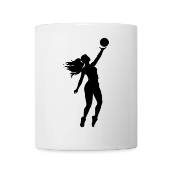 Volleyball Player Silhouette - Mug - white - Front