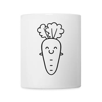 Karotte - Tasse - Weiß - Vorne