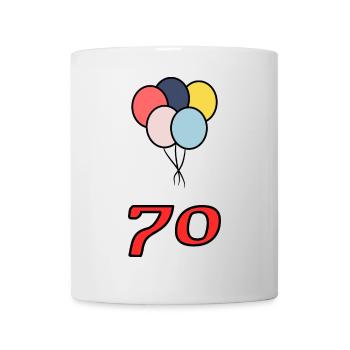 70. 70 ANS. 70e ANNIVERSAIRE. ANNIVERSAIRE 70 ANS. - Mug blanc - blanc - Devant