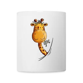 Droll Girafe Dessin animé Animal sauvage Zoo Safari animalier - Mug blanc - blanc - Devant