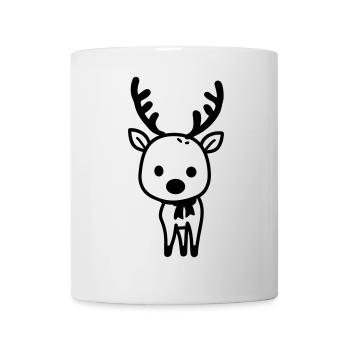 Hirsch - Tasse - Weiß - Vorne