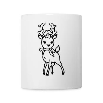 Hirsch - Tasse - Weiß - Vorne