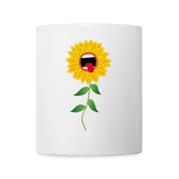 Heulende Sonnenblume Blume - Tasse - Weiß - Vorne
