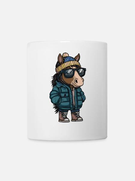 Cheval Hiver - Mug blanc - blanc