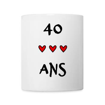 40. 40 ANNI. 40° ANNIVERSARIO. 40 ANNI. - Tazza - bianco - Fronte