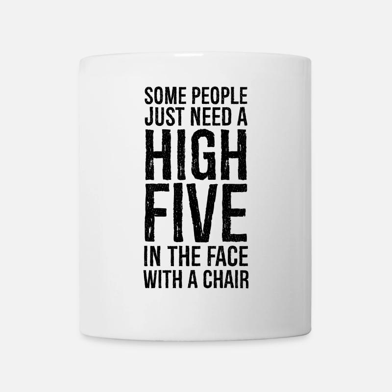 Some People Need A High Five - Mug - white