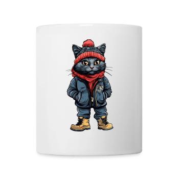 Cat Winter Fashion - Mug - white - Front