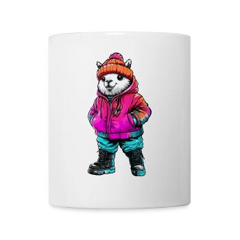 Alpaka Llama Fashion Winter - Tasse - Weiß - Vorne