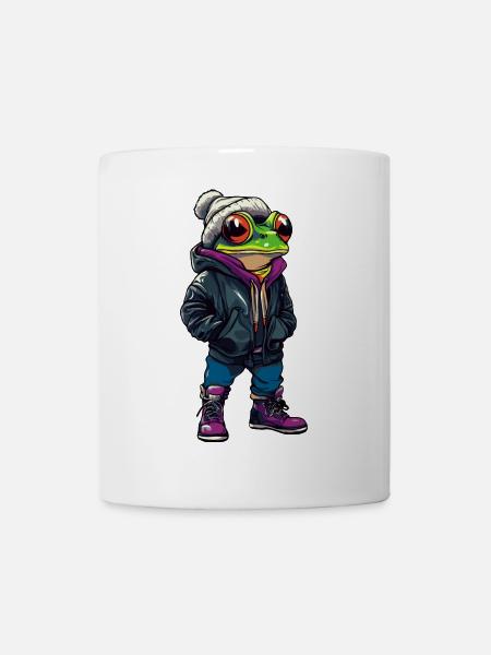 Frosch Fashion Winter - Tasse - Weiß