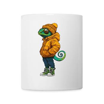 Caméléon Mode Hiver - Mug blanc - blanc - Devant