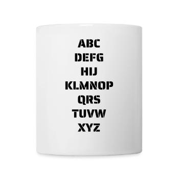 Das Alphabet - Tasse - Weiß - Vorne
