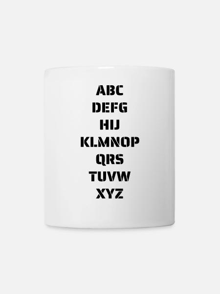 Das Alphabet - Tasse - Weiß