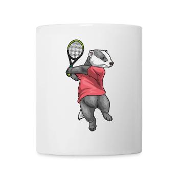 Dachs Tennis Tennisschläger - Tasse - Weiß - Vorne