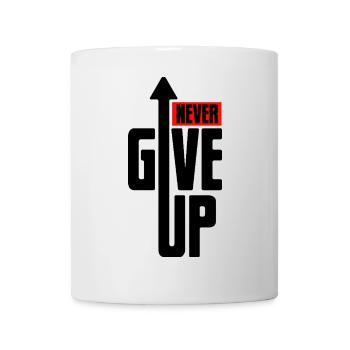 Never Give up - Motivation, Mut & Kraft schenken - Tasse - Weiß - Vorne