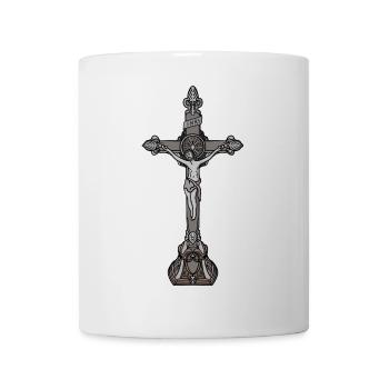 Croix vintage de Jésus-Christ Religieux - Mug blanc - blanc - Devant