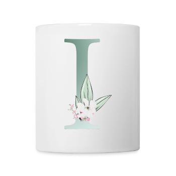 I Monogram, Floral, Personalizable - Mug - white - Front